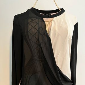 Color block wrap blouse from Ireland!